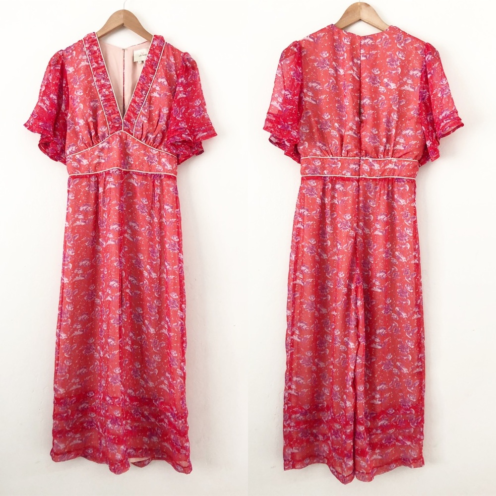 Anthro Elevense Floral Culotte Jumpsuit